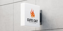 Cute Cat Logo Design Screenshot 1