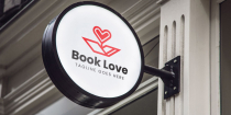 Love Book Logo Design Template Screenshot 1