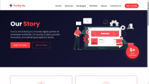 Modern Agency Portfolio HTML Template Screenshot 2