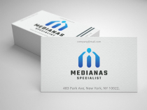 Mediana - Abstract Human Figure M Letter Logo Screenshot 1